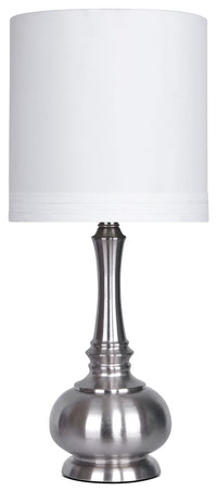 Lampe de table de 23 po nickel brossé