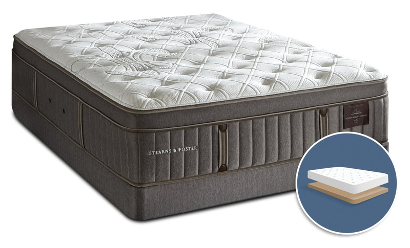 Ensemble matelas moelleux à Euro-plateau à profil bas Wynford de Stearns & Foster pour lit double