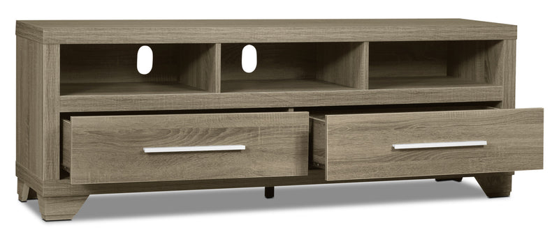 Meuble pour téléviseur Glendale de 60 po avec rangement et système de gestion des câbles pour téléviseurs jusqu’à 65 po - gris