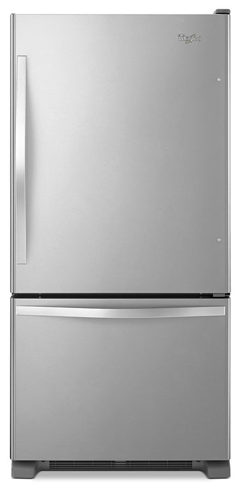 Réfrigérateur Whirlpool de 18,7 pi³ et de 30 po à congélateur inférieur - acier inoxydable monochrome - WRB329RFBM