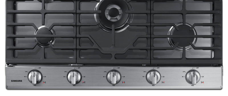 Surface de cuisson à gaz Samsung de 36 po avec brûleur double – NA36K6550TS