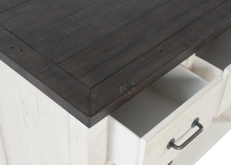 Meuble pour téléviseur rustique Madison de 50 po avec rangement et système de gestion des câbles pour téléviseurs jusqu’à 55 po - blanc