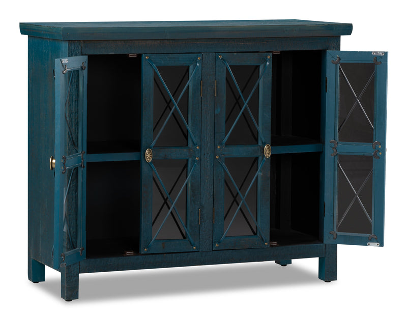 Armoire décorative Makati de 38 po - bleue