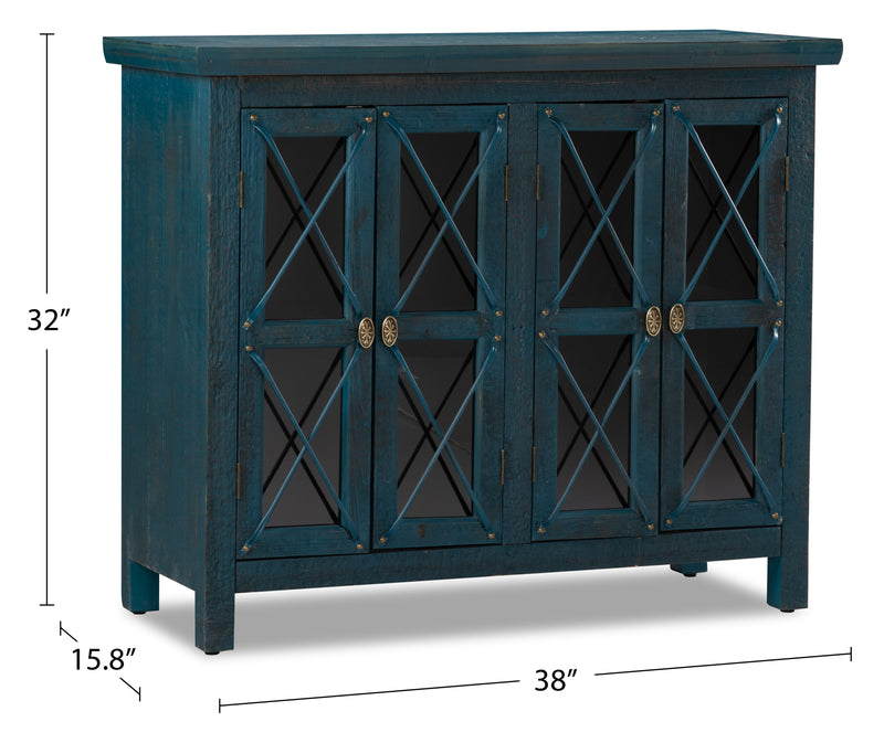 Armoire décorative Makati de 38 po - bleue