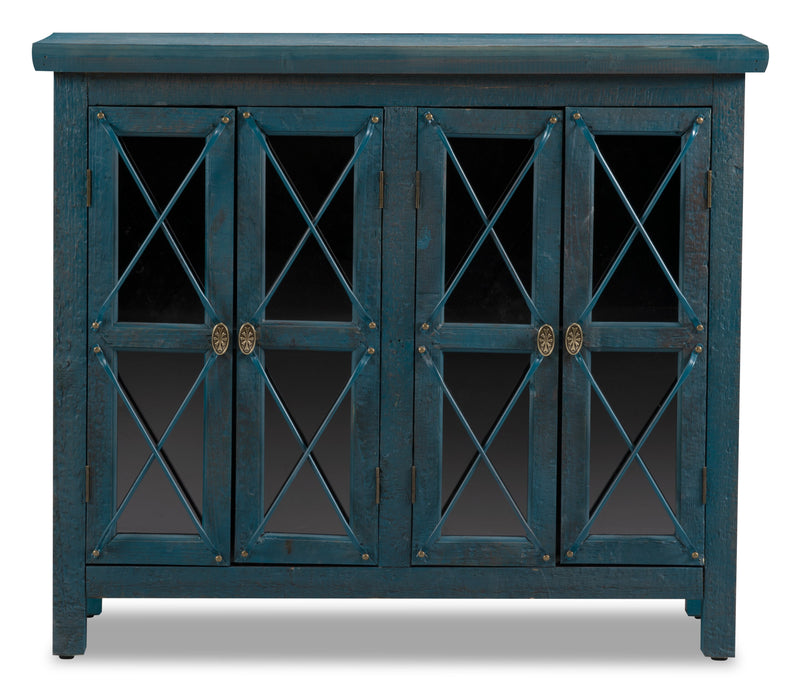 Armoire décorative Makati de 38 po - bleue