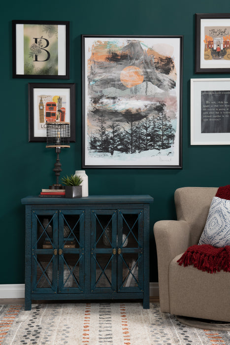 Armoire décorative Makati de 38 po - bleue