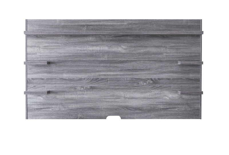 Meuble audio-vidéo Malibu 2 pièces de 72 po avec rangement et système de gestion des câbles pour téléviseurs jusqu’à 80 po - gris vieilli