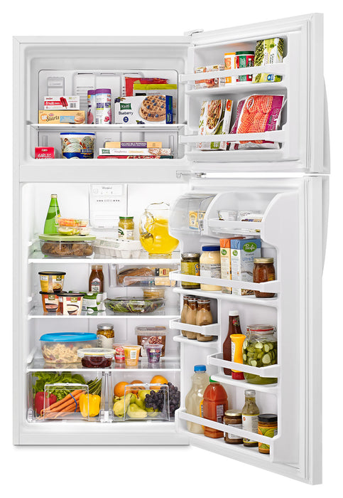 Réfrigérateur Whirlpool de 18,2 pi³ et de 30 po à congélateur supérieur - blanc - WRT318FZDW