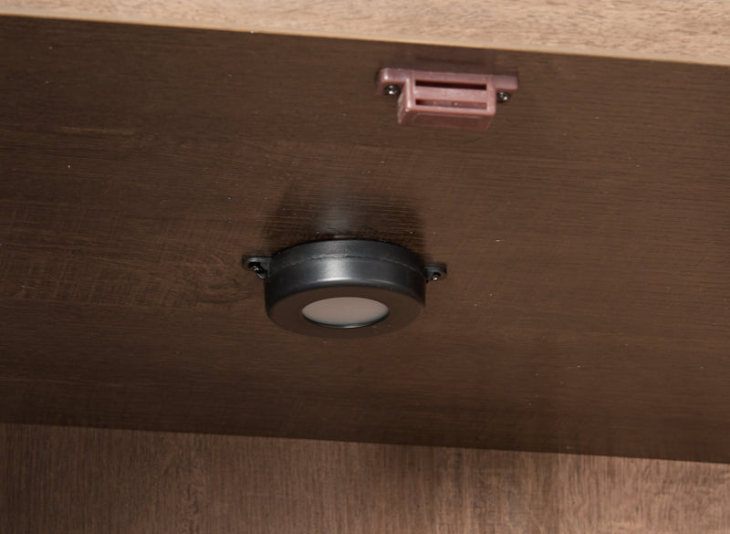 Meuble audio-vidéo Melody 3 pièces de 100\" avec rangement et système de gestion des câbles pour téléviseurs jusqu’à 65 po - brun