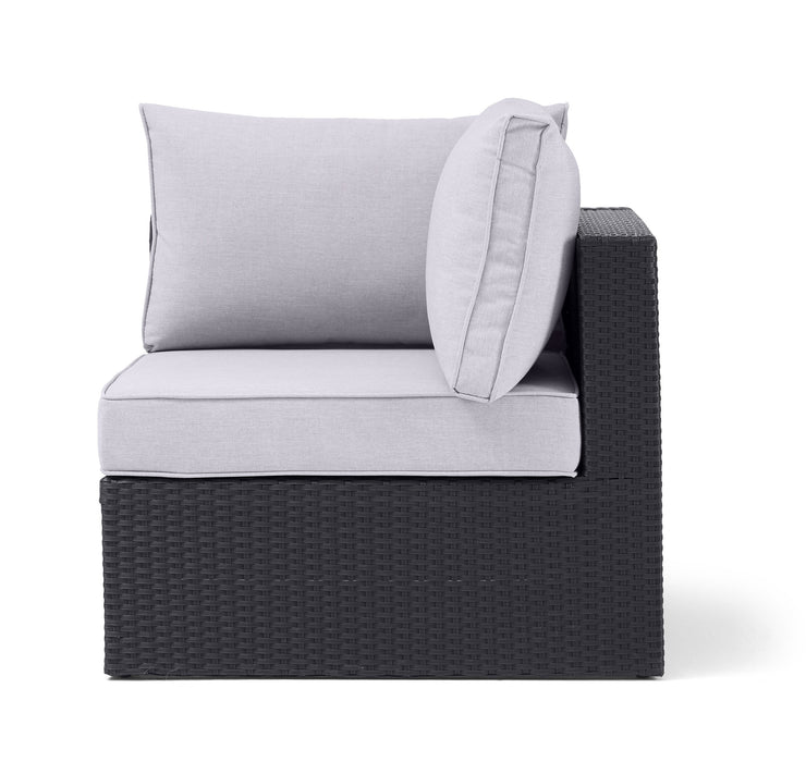 Fauteuil en coin Minnesota pour la terrasse - gris