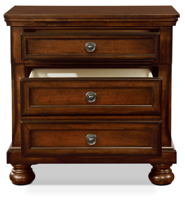 Table de nuit Chelsea de 28 po (L) x 28 po (H) à 3 tiroirs - brun cerisier