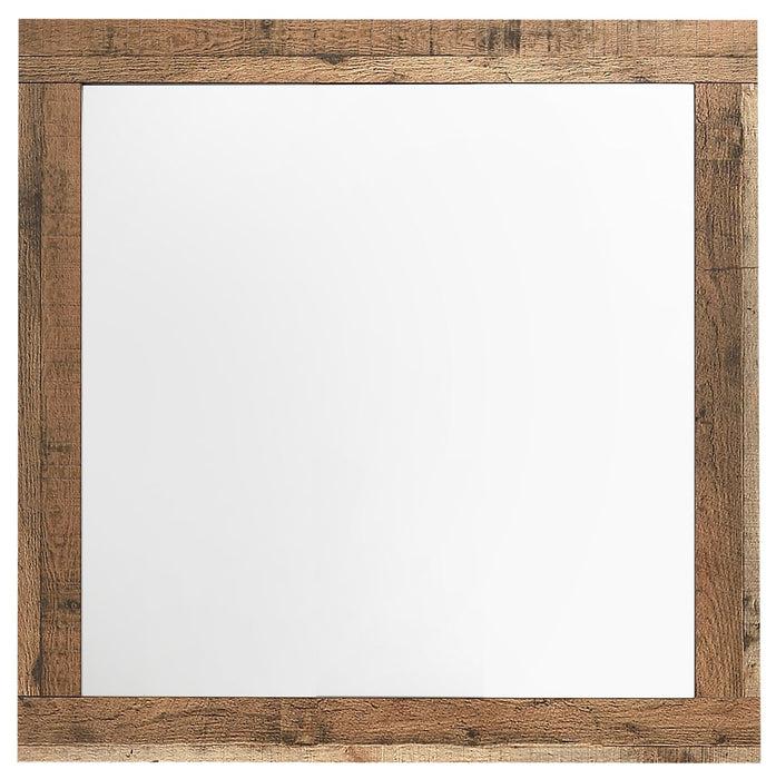 Miroir de commode de chambre à coucher rustique Mojave - brun naturel
