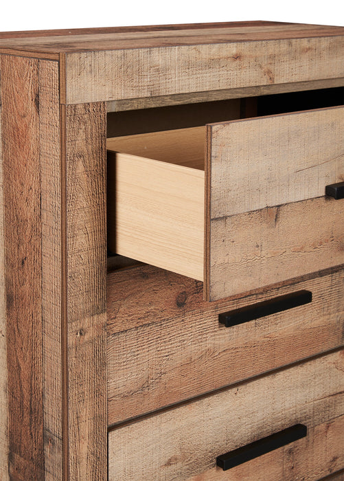 Commode verticale rustique Mojave de 31,4 po (L) x 47,3 po (H) à 4 tiroirs pour la chambre à coucher - brun naturel