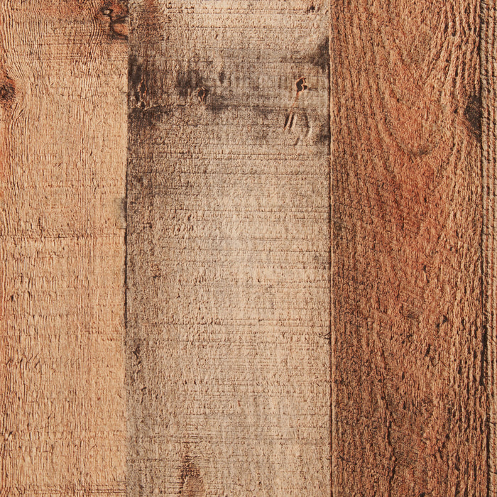 Lit à panneau Mojave rustique avec tête de lit et cadre de lit, brun - format grand lit