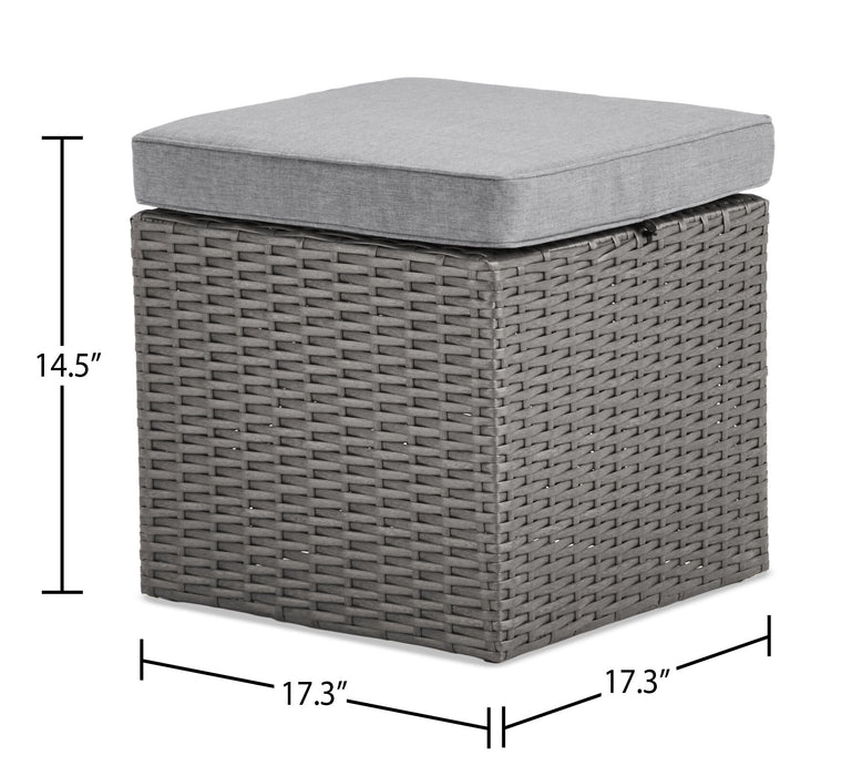 Ensemble Morris 10 pièces pour la terrasse à l’extérieur - osier en résine tressé à la main, résistant aux rayons UV et aux intempéries - gris