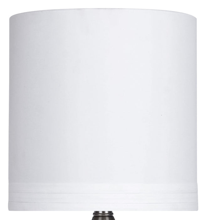 Lampe de table de 23 po nickel brossé