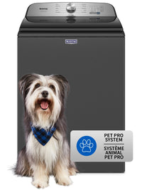 Laveuse Maytag à chargement par le haut Pet Pro de 5,4 pi³ - noir volcan - MVW6500MBK