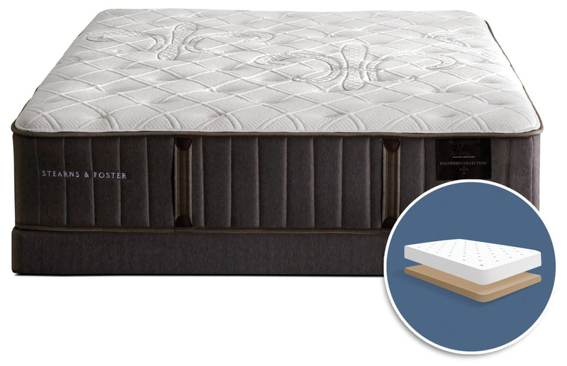 Ensemble matelas ferme à profil bas Finsbury de Stearns & Foster pour lit double 