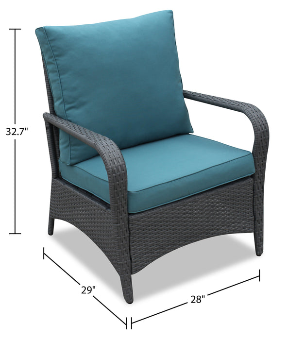 Ensemble de conversation Nassau 4 pièces - bleu