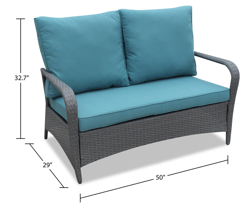 Ensemble de conversation Nassau 4 pièces - bleu