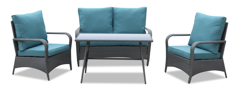 Ensemble de conversation Nassau 4 pièces - bleu