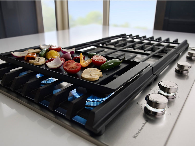 Surface de cuisson à gaz KitchenAid de 36 po à 5 éléments - acier inoxydable - KCGS956ESS
