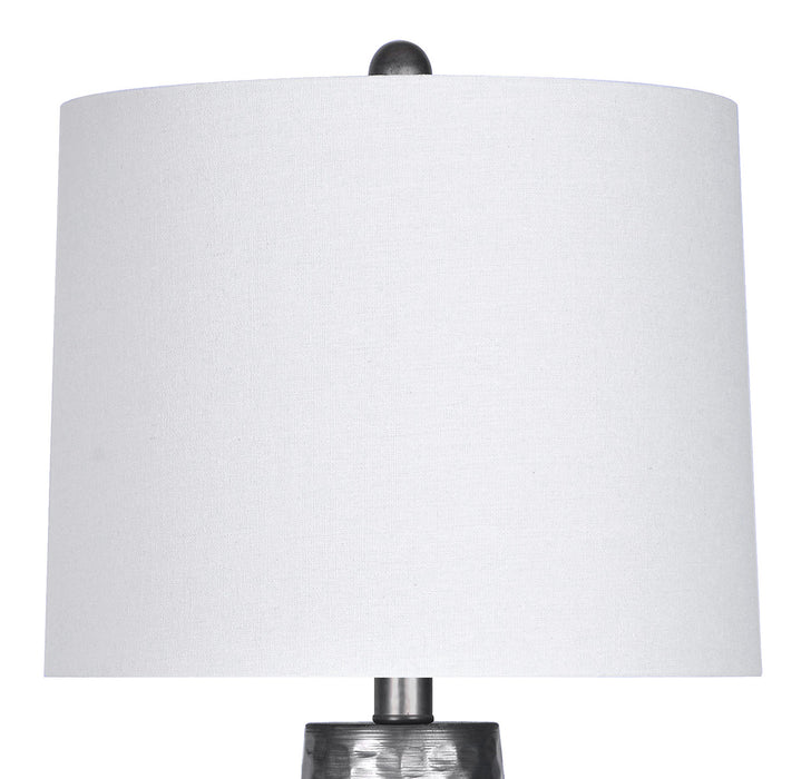 Lampe de table rétro de 26 po en métal martelé