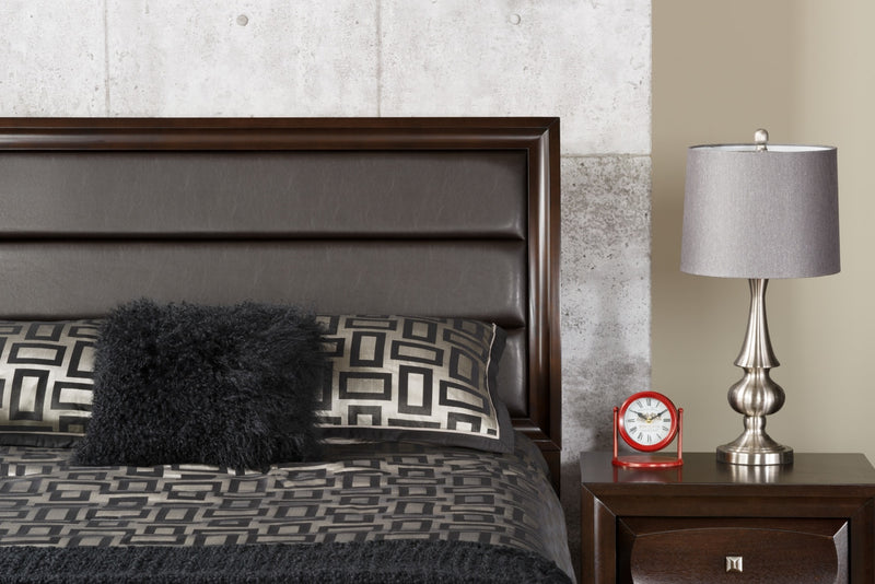 Lampe de table de 27,25 po nickel brossé