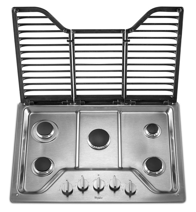 Surface de cuisson à gaz Whirlpool de 30 po – WCG97US0HS