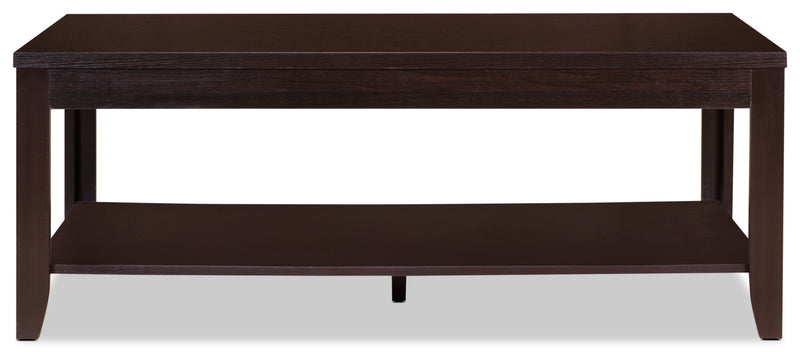 Ensemble 3 tables traditionnelles Aspen de 47,3 po (table à café et 2 tables de bout) - brun espresso