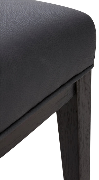 Tabouret bar Quinn en tissu de cuir végétalien - gris