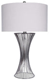 Lampe de table de style cage en nickel