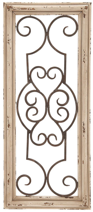 Panneau mural de type fenêtre en métal – 10 po x 25 po