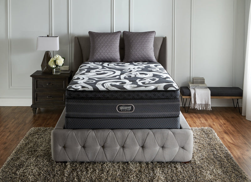 Ensemble matelas semi-ferme Euro-plateau épais Celebration Beautyrest Black pour très grand lit