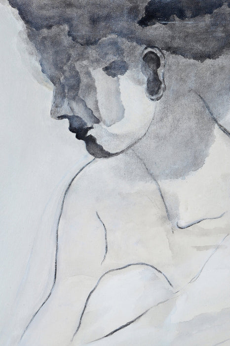 Portrait intime sur toile encadrée - 45 po x 45 po
