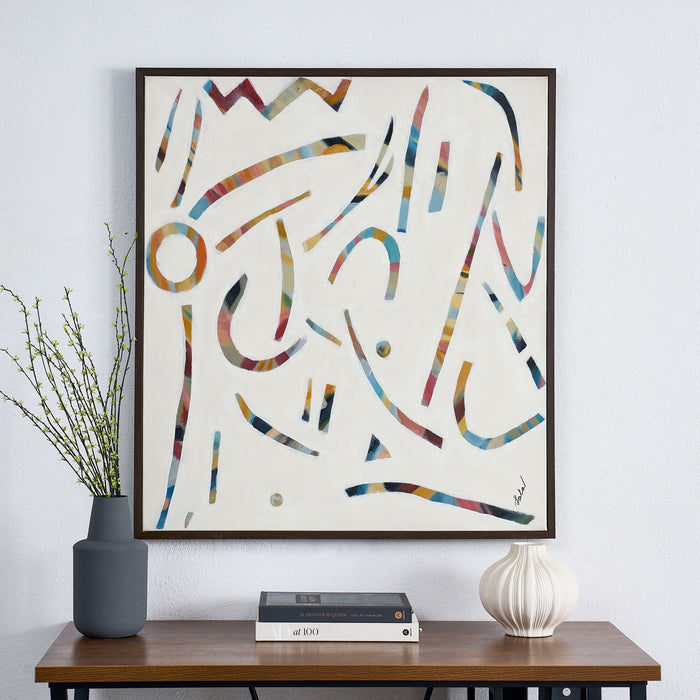 Toile encadrée de style rétro - 36 po x 40 po