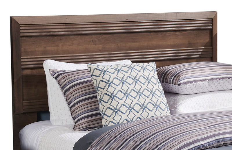 Tête de lit à panneau Olivia fabriquée au Canada, grise - format lit double et grand lit