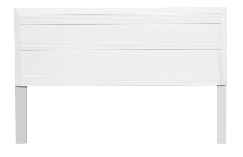 Tête de lit à panneau Olivia fabriquée au Canada, blanche - format lit double et grand lit