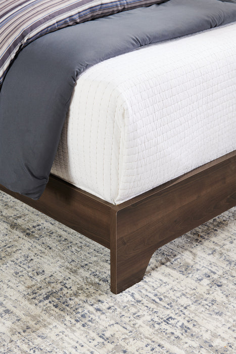 Ensemble de chambre à coucher Olivia 6 pièces fabriqué au Canada avec lit, commode, miroir et table de nuit, gris - format grand lit