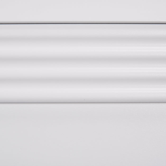 Lit à panneau Olivia fabriqué au Canada avec tête de lit et cadre de lit, blanc - format grand lit