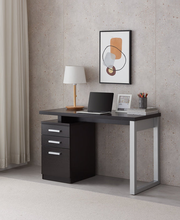 Bureau réversible Oscar de 47 po avec rangement - espresso