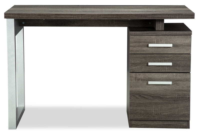 Bureau réversible Oscar de 47 po avec rangement - gris
