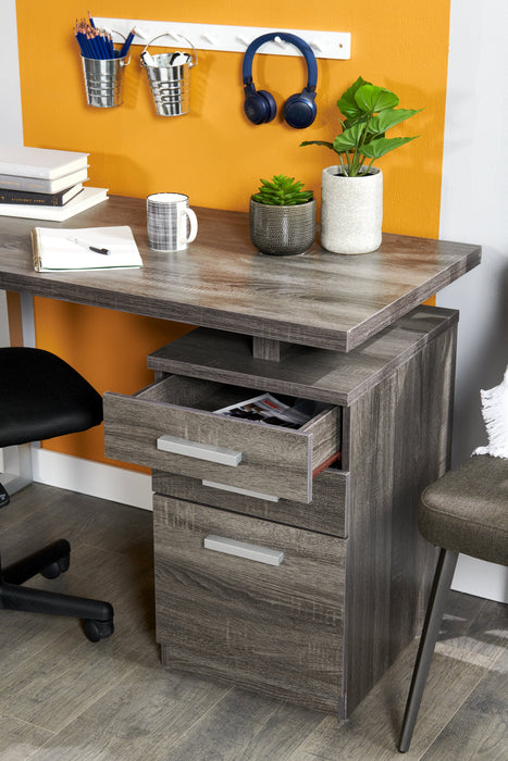 Bureau réversible Oscar de 47 po avec rangement - gris