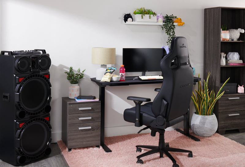 Classeur latéral Oscar de 15,75 po à 3 tiroirs - gris vieilli