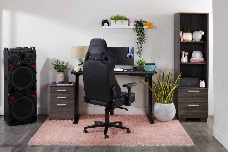 Classeur latéral Oscar de 15,75 po à 3 tiroirs - gris vieilli