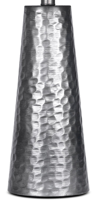 Lampe de table rétro de 26 po en métal martelé