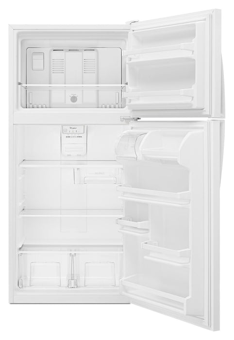 Réfrigérateur Whirlpool de 18,2 pi³ et de 30 po à congélateur supérieur - blanc - WRT318FZDW