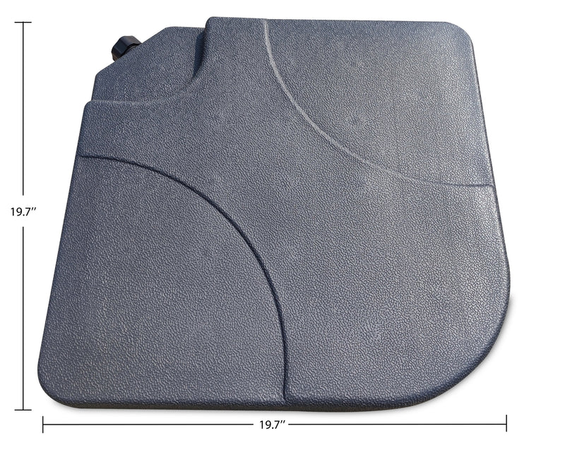 Socle de parasol 4 pièces pour la terrasse à l’extérieur, plastique résistant aux intempéries, universel, base remplie d’eau ou de sable - noir