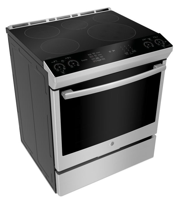 Cuisinière intelligente à induction Profile de 5,3 pi³ avec convection européenne véritable - acier inoxydable résistant aux traces de doigts - PCHS920YMFS