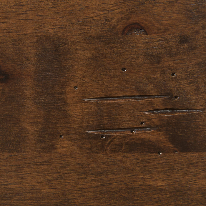 Banc de salle à manger Plum de 47,25 po (L) en bois avec apparence de bordures Live Edge - brun muscade